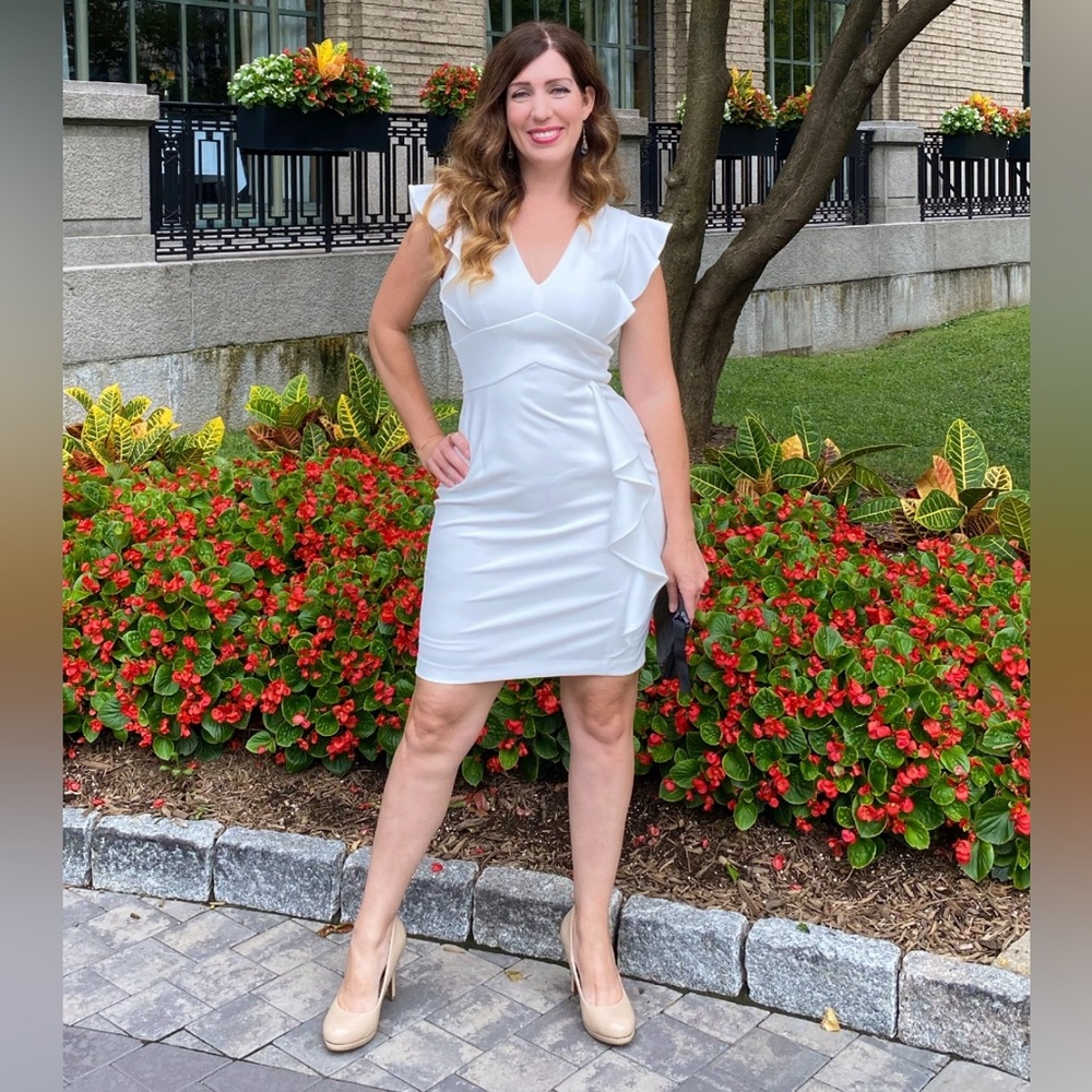 Elegant white DKNY versatile use dress! Worn once!